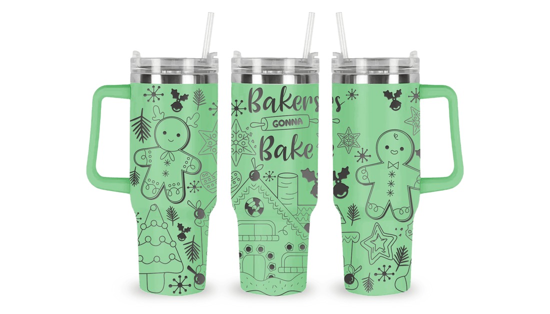 Celebrate the holidays with this festive Gingerbread engraved tumbler! Featuring holiday-themed designs, it’s the perfect drinkware for winter fun.