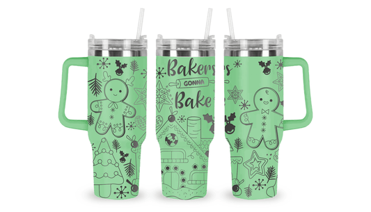 Celebrate the holidays with this festive Gingerbread engraved tumbler! Featuring holiday-themed designs, it’s the perfect drinkware for winter fun.