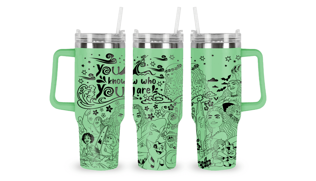 MOANA ENGRAVED TUMBLER DESIGN