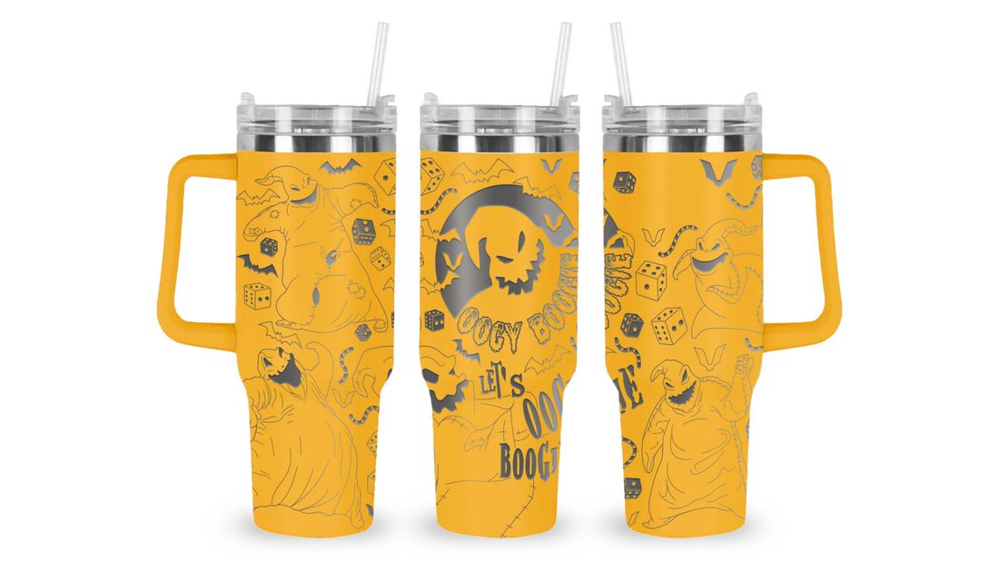 OOGIE BOOGIE ENGRAVED TUMBLER DESIGN